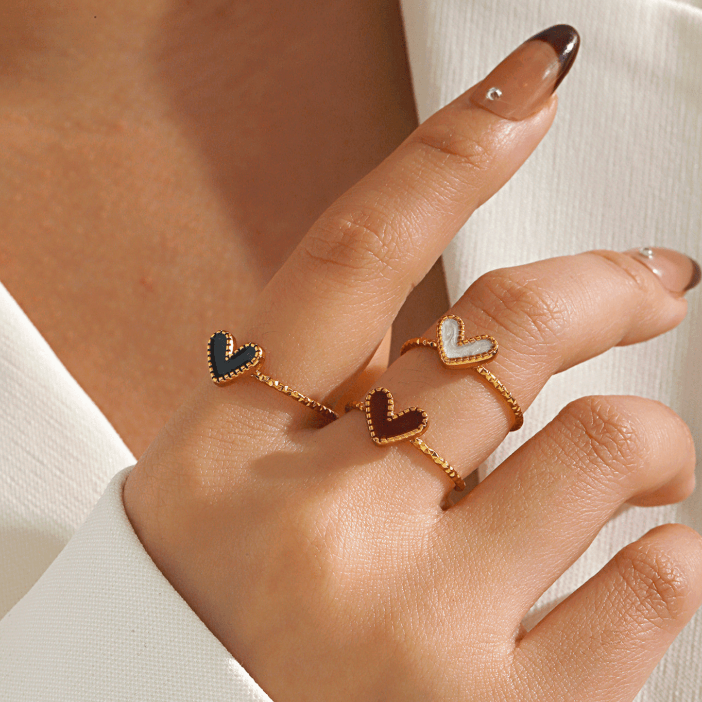 RICCARDI - BAGUE AJUSTABLE "Luna Heart" - Riccardi