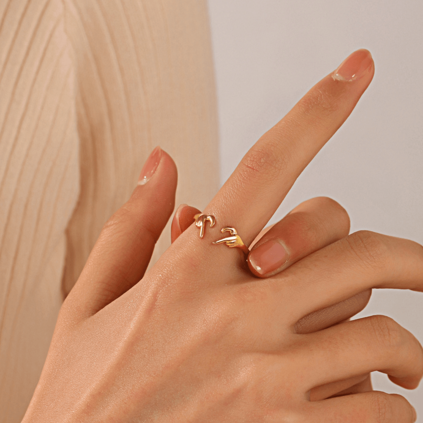 RICCARDI - BAGUE AJUSTABLE "Sign of Love" - Riccardi