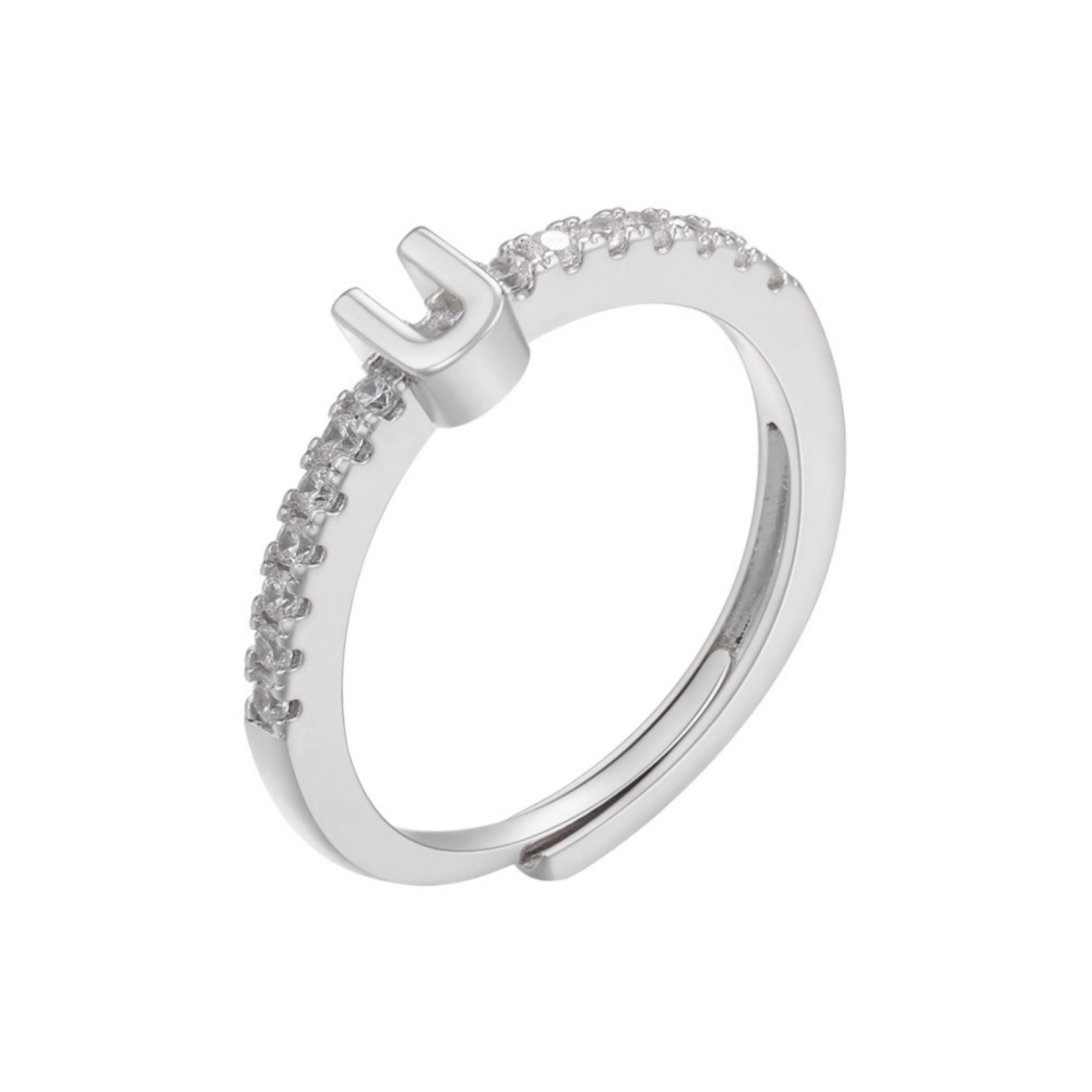 RICCARDI - BAGUE AJUSTABLE "Elegant Initial Sparkle" - Riccardi