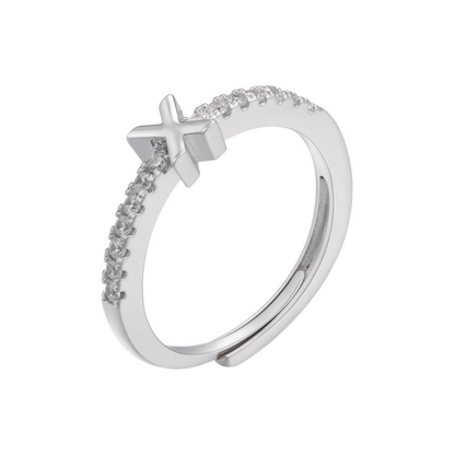 RICCARDI - BAGUE AJUSTABLE "Elegant Initial Sparkle" - Riccardi