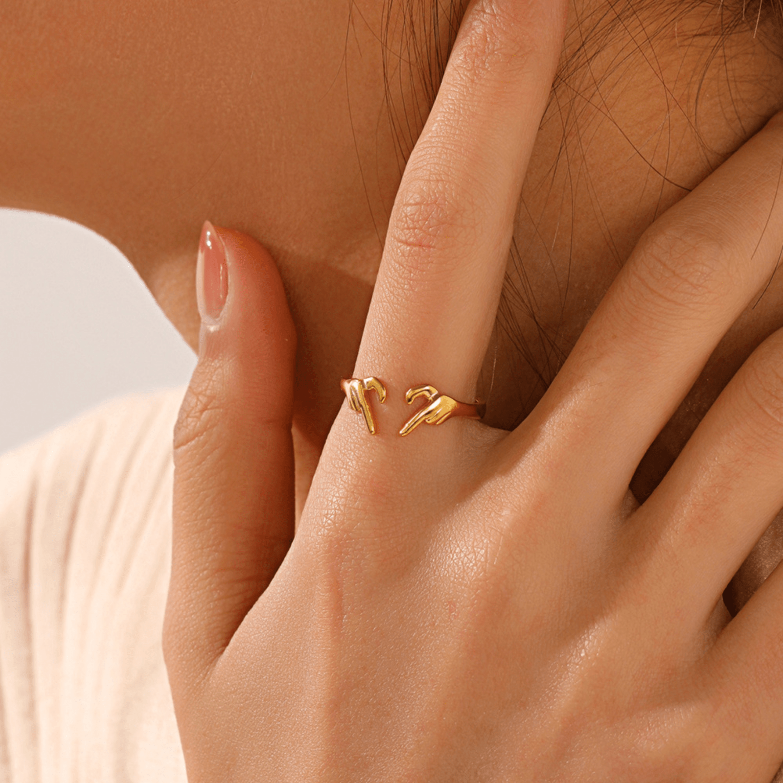 RICCARDI - BAGUE AJUSTABLE "Sign of Love" - Riccardi